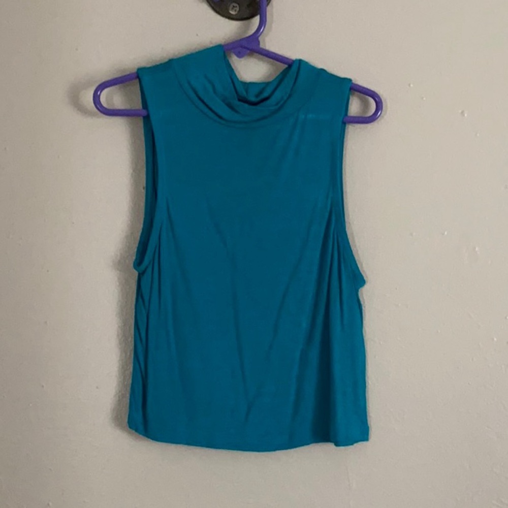 Teal crop top